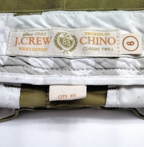 J. Crew Olive Chino Shorts Size 6 - Picture 3 of 4